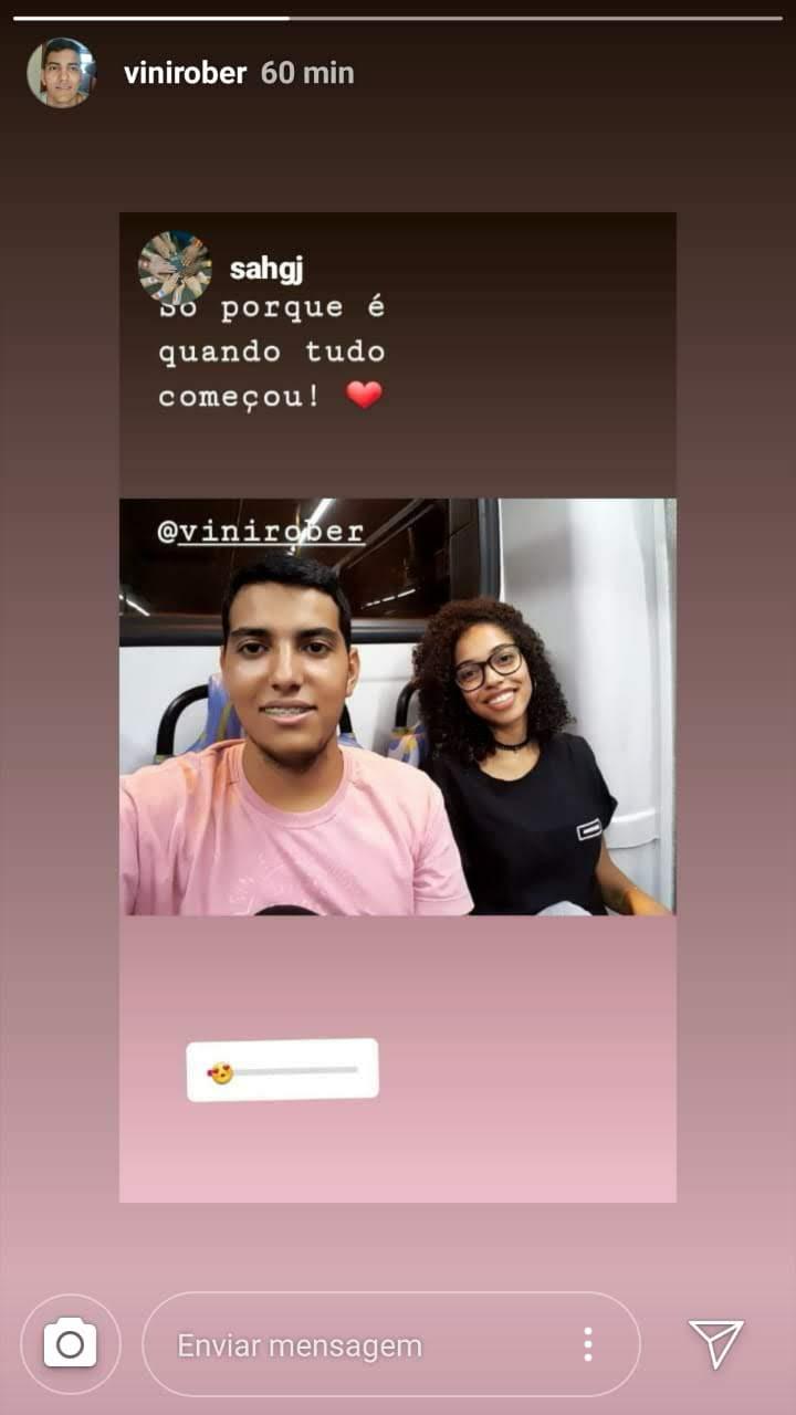 Stories do Instagram marcando o início de tudo